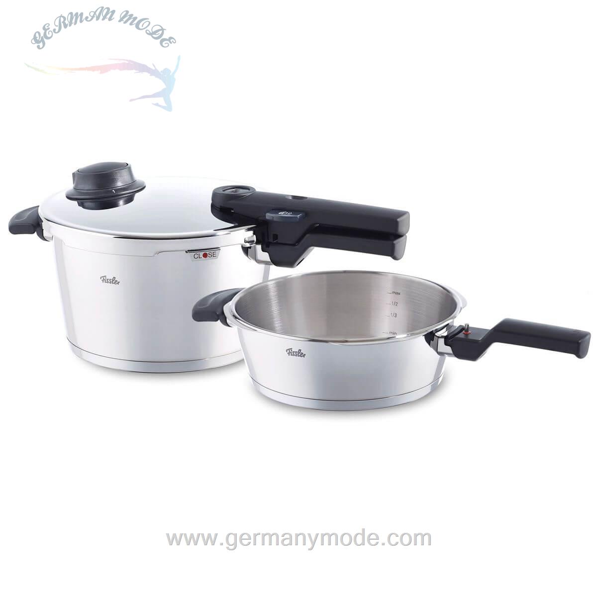 زودپز 2,5 و 4,5 لیتری فیسلر آلمان Fissler vitavit comfort Schnellkochtopf-Set 2-tlg. 22 cm / 4,5 + 2,5 Liter