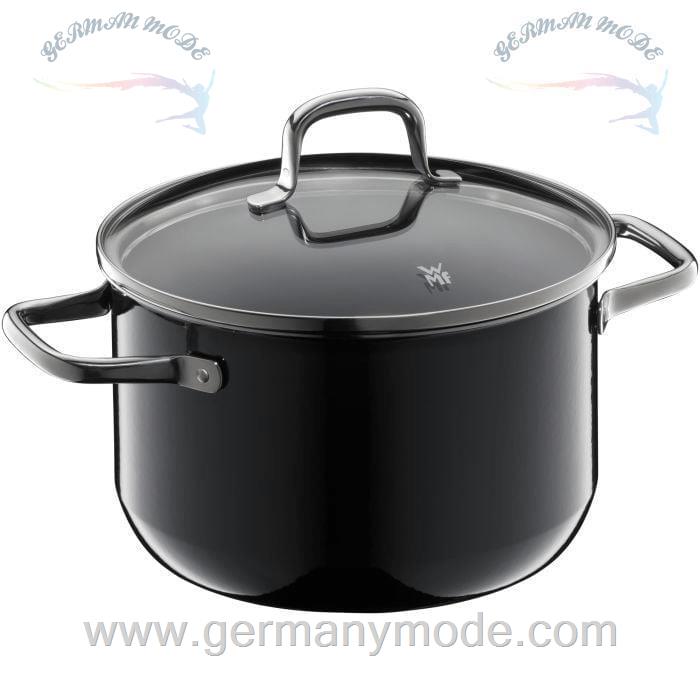 قابلمه 20 سانت درب شیشه ای وی ام اف آلمان WMF FUSIONTEC ESSENTIAL KOCHTOPF MIT DECKEL, 20 CM, BLACK