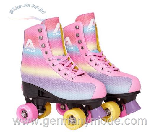 اسکیت کفشی چهارچرخ کودکانه Apollo Rollschuhe Classic Roller - Disco größenverstellbar Retro Design