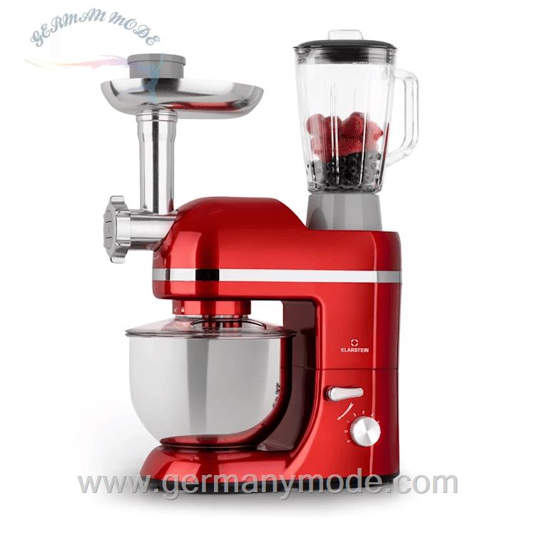 غذا ساز همه کاره کلارشتاین آلمان Klarstein Lucia Elegance Küchenmaschine Multifunktionsküchenmaschine 1300 watt Rot