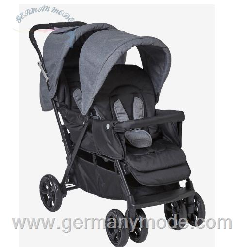 کالسکه دو قلو ورت فرانسه Vertbaudet Geschwisterkinderwagen Duocity2 - grau