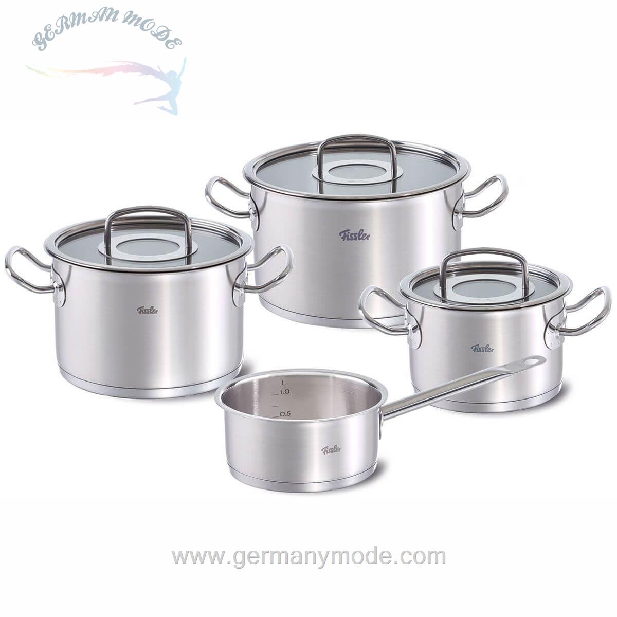 سرویس قابلمه 4 پارچه فیسلر آلمان Fissler original-profi collection Topf-Set 4-tlg mit Glasdeckel