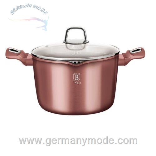 قابلمه با درب 24 سانت صافی دار برلینگر هاوس مجارستان BerlingerHaus POT WITH LID 24 CM BERLINGER HAUS BH/6038 I-ROSE COLLECTION