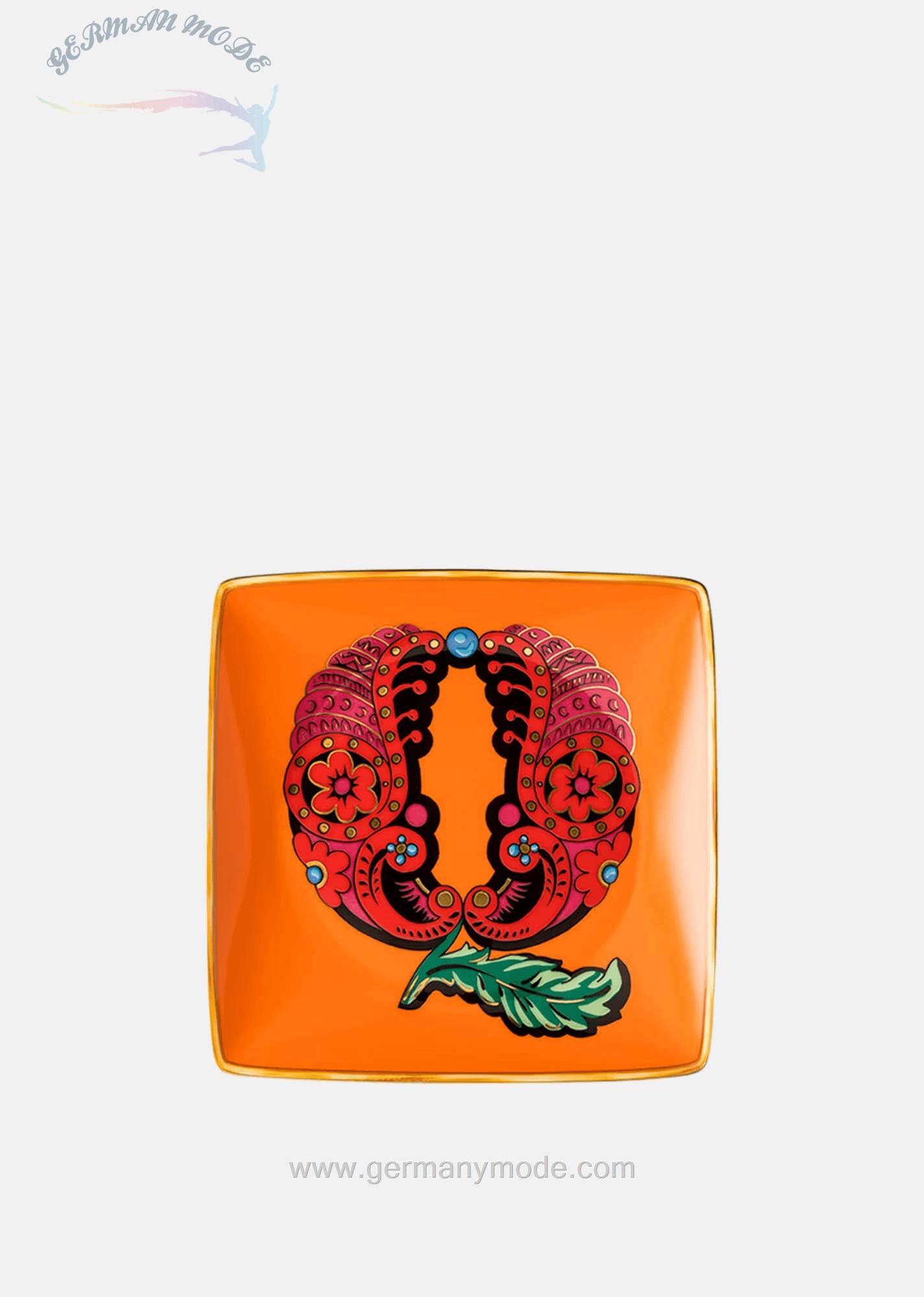 بشقاب دکوری ورساچه ایتالیا VERSACE ALPHABET UNTERTELLER Q 12 CM