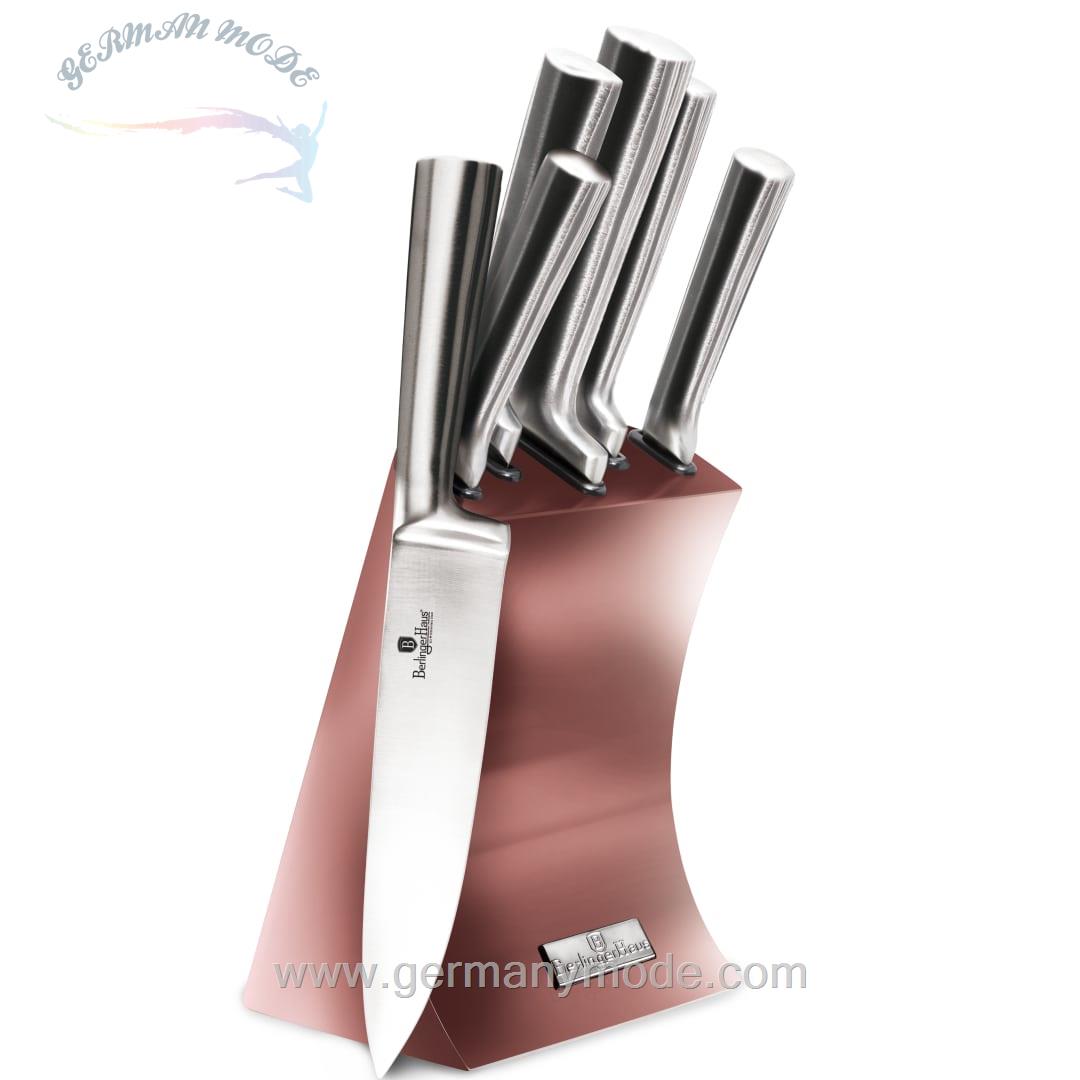 ست چاقو آشپزخانه 6 پارچه برلینگر هاوس مجارستان BERLINGER HAUS 6-PIECE KNIFE SET WITH STAND BH/2447 I-ROSE COLLECTION