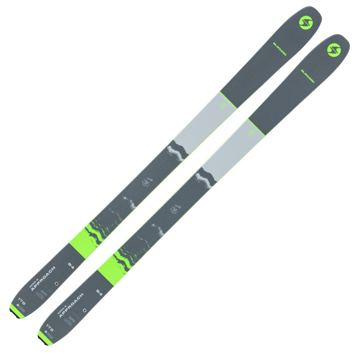 Ski Touring Ski Blizzard Ski Zero G094 Approach 185cm Tip&Tail Rocker 2022 - بدون بند (تخت)