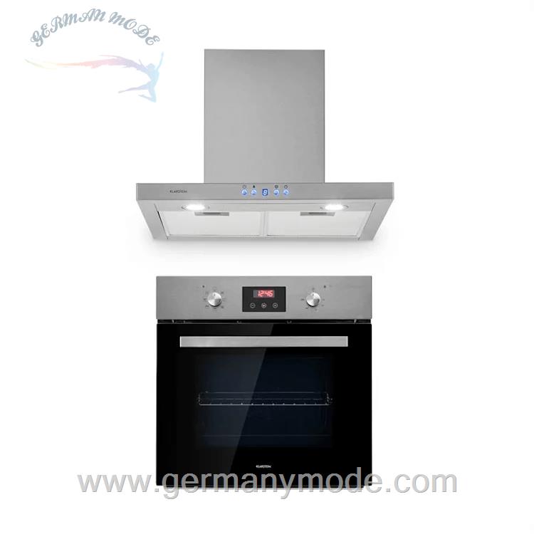 فر توکار 68 لیتری و هود آشپزخانه کلارشتاین آلمان Klarstein Kalahari Limelight Einbau-Set Backofen Abzugshaube