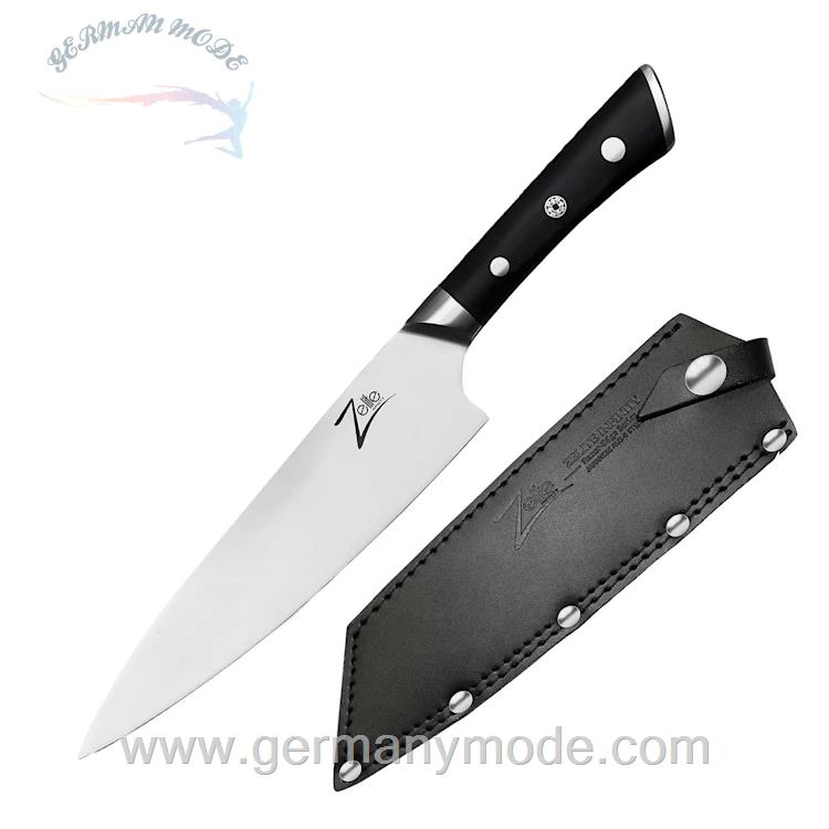چاقو آشپزخانه 34.3 سانتیمتری کلارشتاین آلمان Klarstein Razor-Edge Serie 8 Kochmesser Messer Schwarz