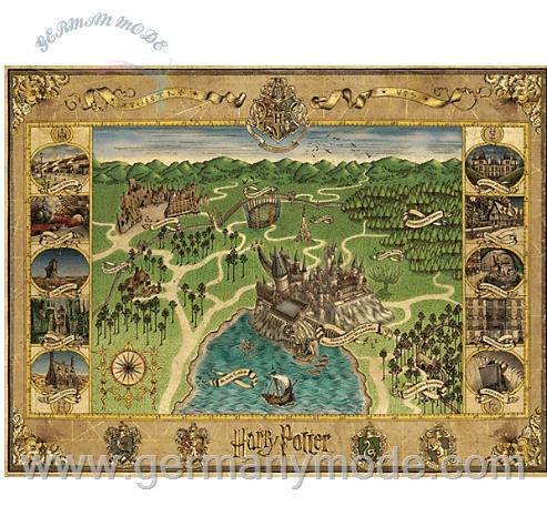 پازل 1500 قطعه هری پاتر Ravensburger Puzzle Hogwarts Karte, 1.500 Teile