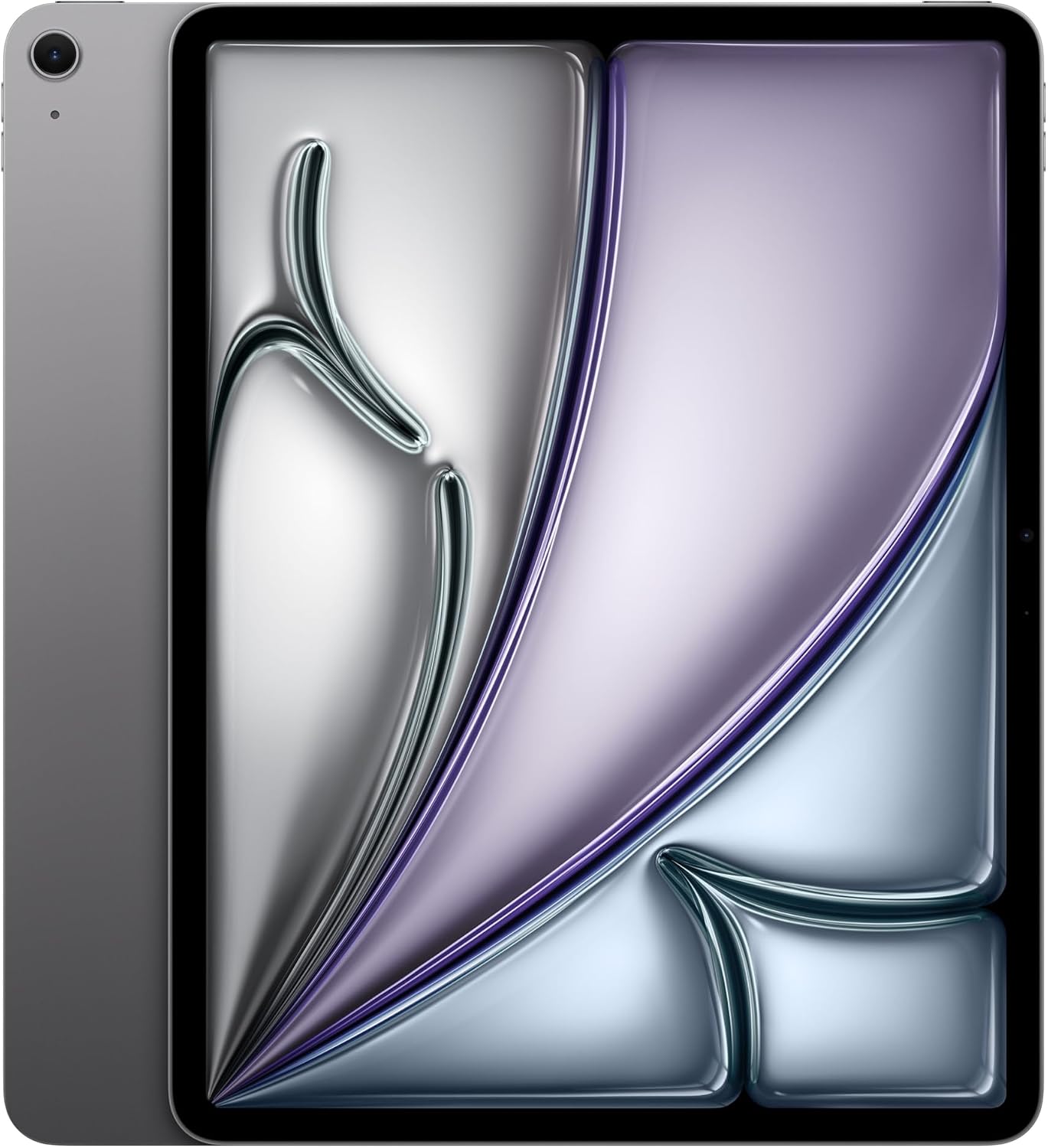 تبلت آیپد اپل اورجینال Apple 13 اینچی iPad Air (M2): نمایشگر مایع شبکیه چشم، 1 ترابایت، دوربین جلوی افقی 12 مگاپیکسلی/دوربین عقب 12 مگاپیکسلی، Wi-Fi 6E، شناسه لمسی، باتری تمام روز - Space Grey Space Grey 1TB Wi-Fi