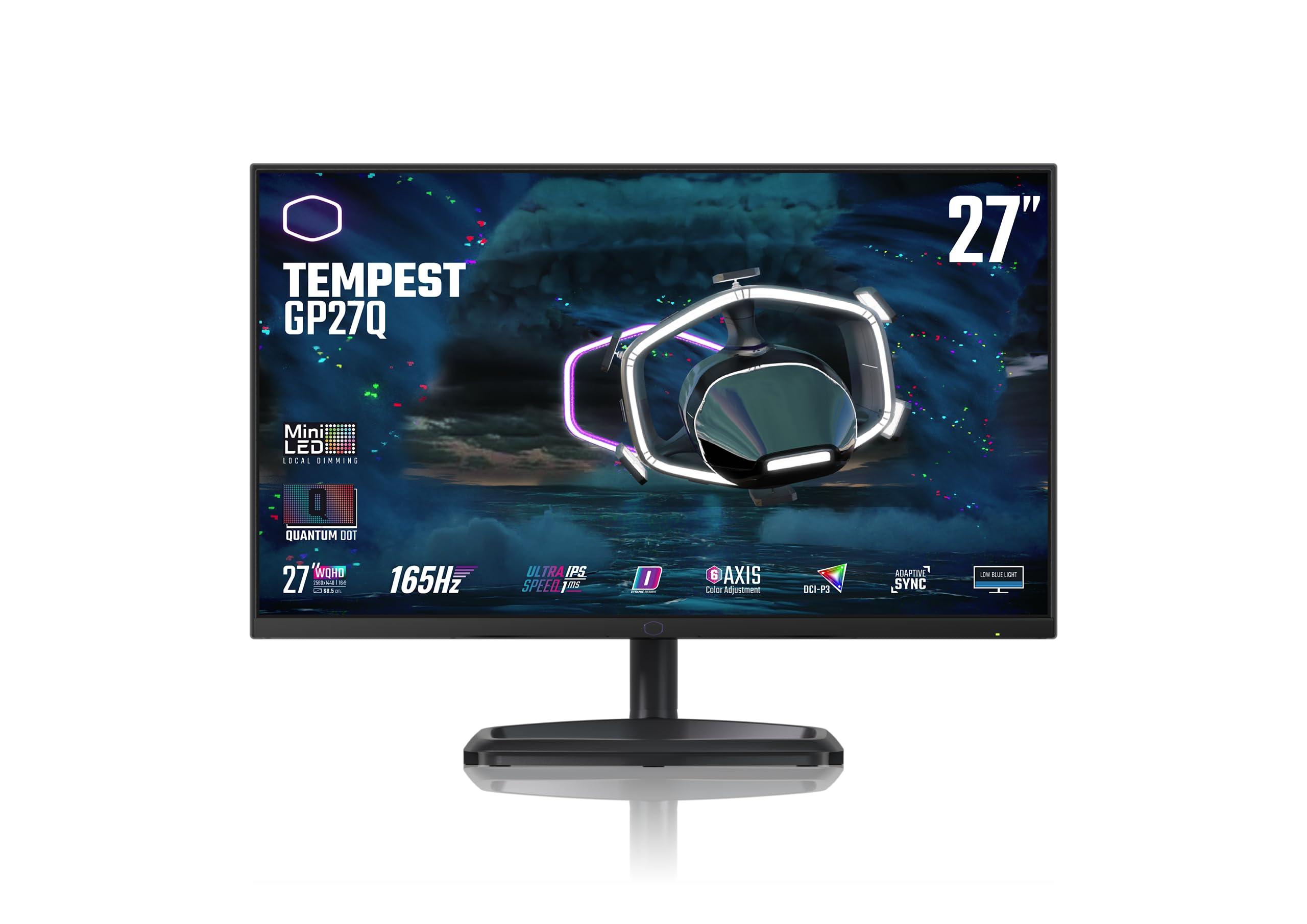 خرید از آمازون - Cooler Master Gaming Tempest GP27Q 68,6 سانتی متر (27 Zoll) 2560 x 1440 Pixel Wide Quad HD LED Schwarz