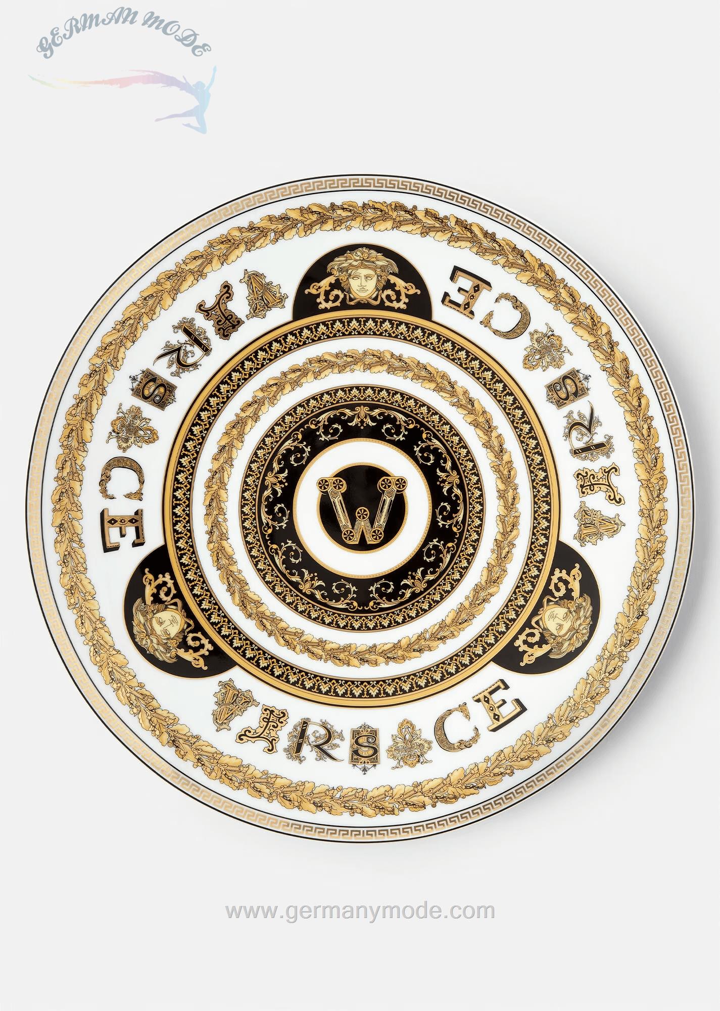 بشقاب کلکسیون حروف الفبا ورساچه ایتالیا VERSACE VIRTUS ALPHABET PLATZTELLER W 33 CM