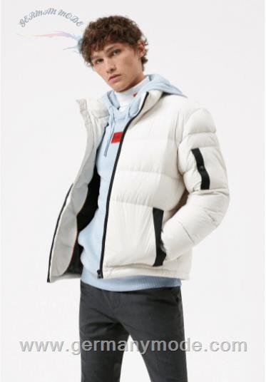 کاپشن مردانه هوگو باس آلمان BOSS GESTEPPTE DAUNENJACKE AUS RECYCELTEM MATERIAL-MIX MIT MANIFESTO-LOGO