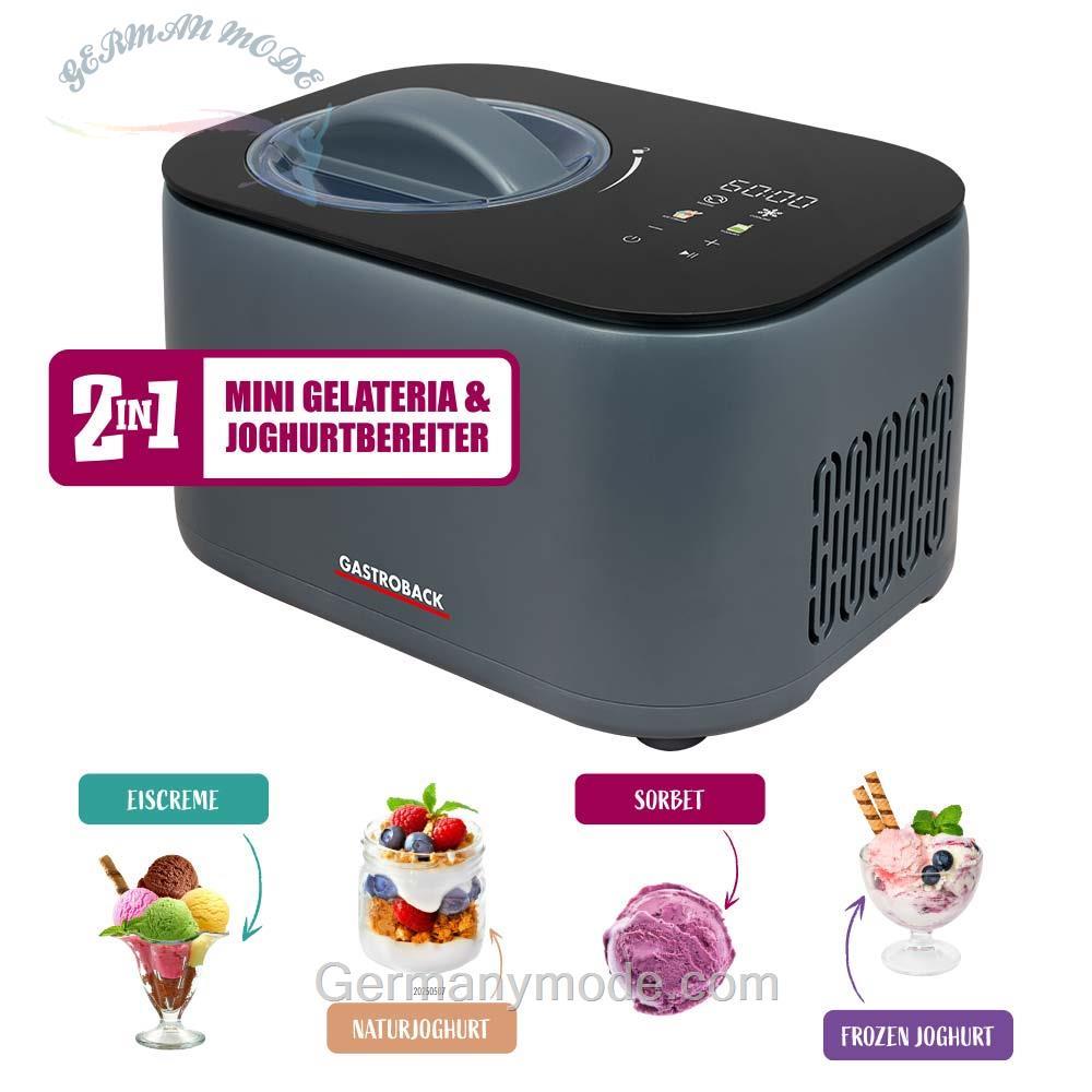 بستنی ساز کمپرسور دار گاستروبک آلمان Gastroback 42901 Mini Gelateria 2-in-1 Kompressor-Eismaschine 1