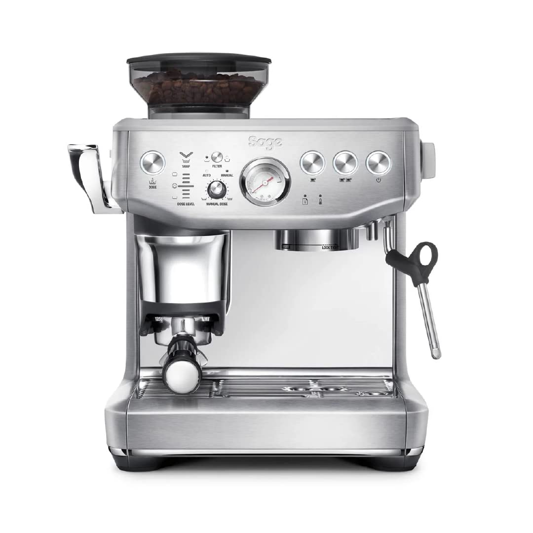 خرید از آمازون - Sage - The Barista Express Impress - دستگاه قهوه ساز با دانه های فشرده با کف کننده شیر، فولاد ضد زنگ برس خورده