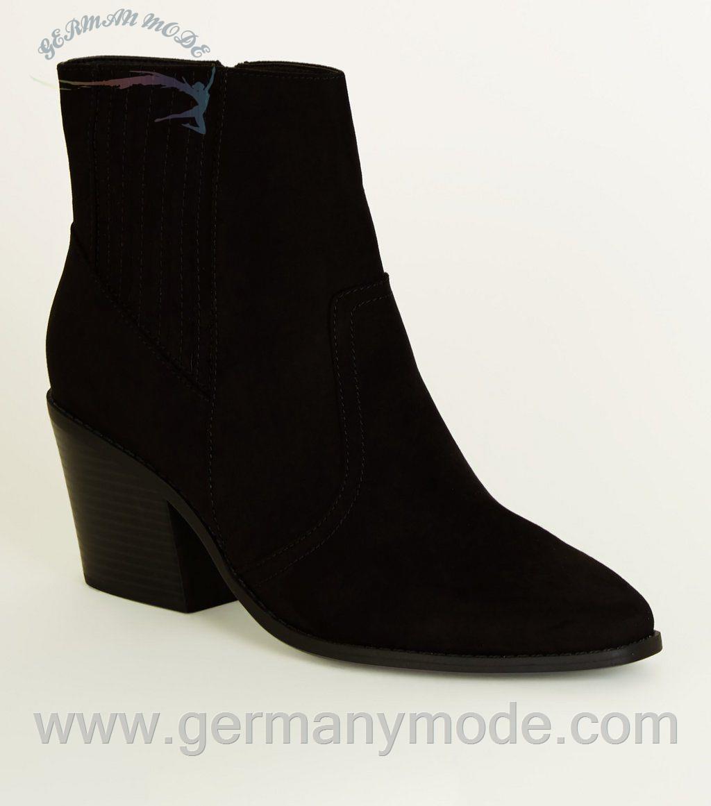نیم بوت زنانه نیولوک (انگلستان) Light Brown Square Toe Heeled Western Boots