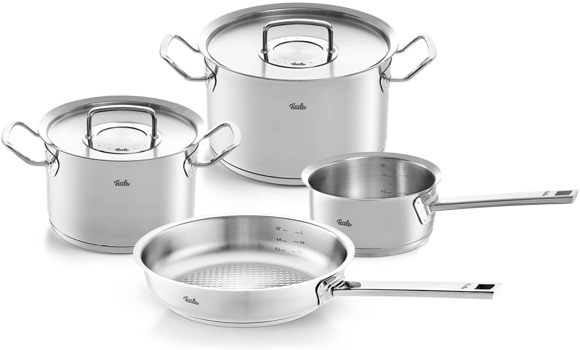 سرویس قابلمه ۴ پارچه فیسلرآلمان ،Fissler Topfset 4-teilig Original درب فلزی اورجینال پروفی کالکشن