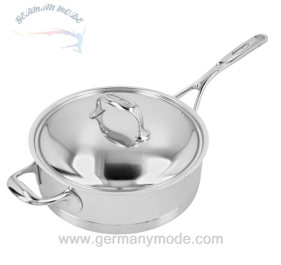 ماهیتابه 24 سانت درب دار دمایر آتلانتیس بلژیک Demeyere Atlantis Stieltopf 24 cm