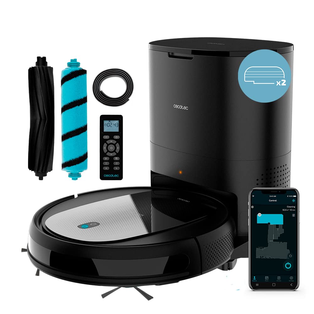 جارو رباتیک تی کش سکوتک اسپانیا Cecotec Conga 2290 Ultra Home X. با فناوری ژیروسکوپ و پایه خود تخلیه شونده ،۳ سطح قدرت، ۸ برنامه