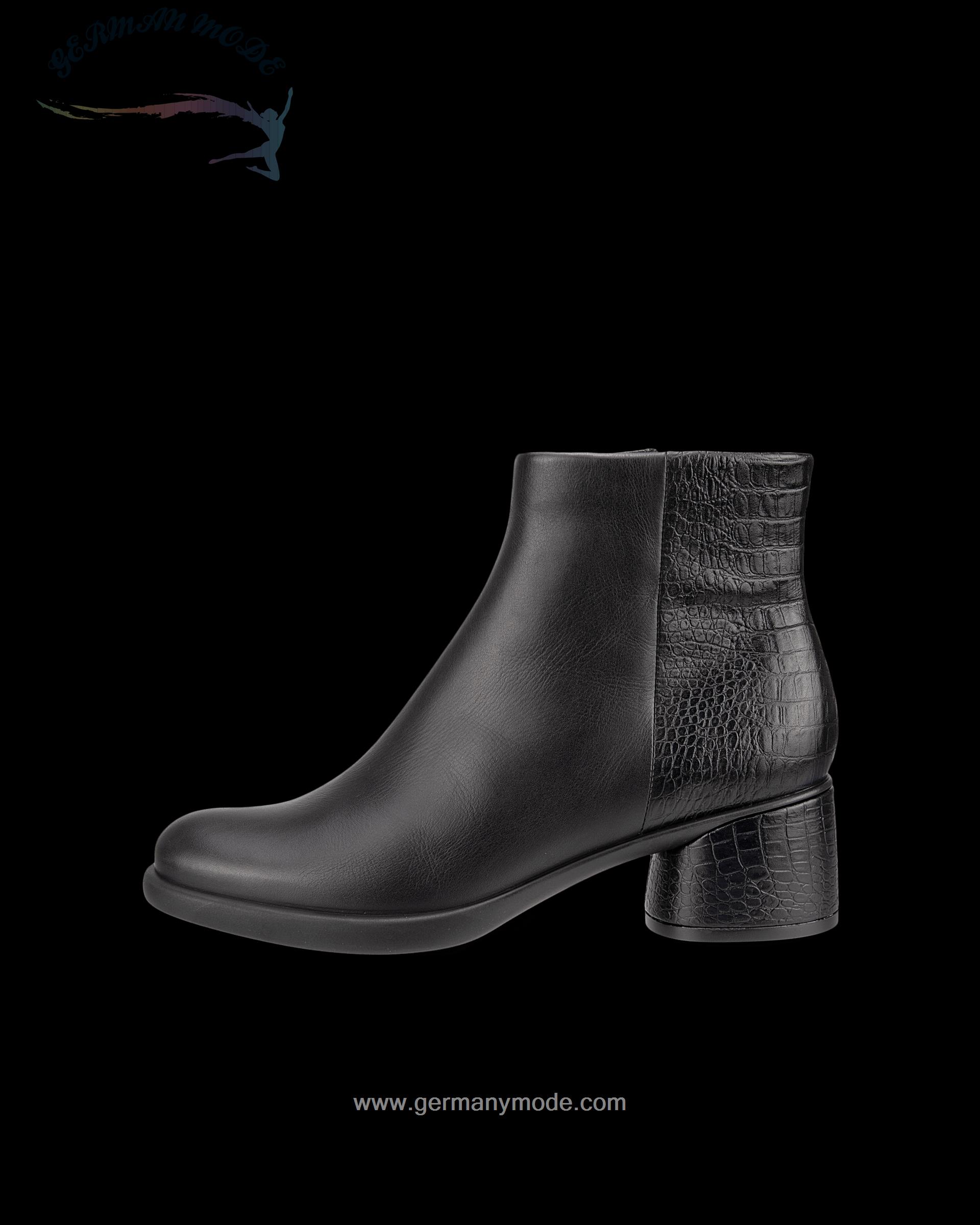 نیم بوت زنانه اکو دانمارک ECCO SCULPTED LX 35 Damen Halbhoher Stiefel aus Leder Schwarz