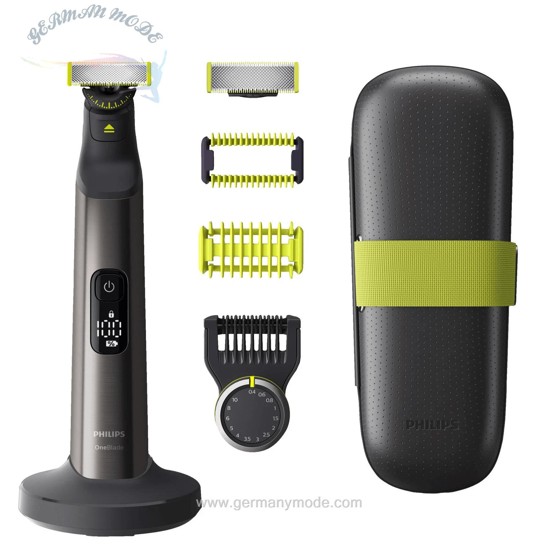 خود تراش ریش تراش 360 درجه فیلیپس هلند PHILIPS QP6651/61 OneBlade Pro Face Body Barttrimmer Dunkelgrau