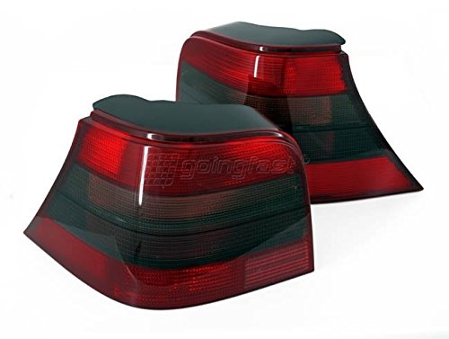 چراغ خطر عقب خودرو مجموعه چراغ عقب راننده و سرنشین سمت چپ + راست قرمز/مشکی سازگار با VW Golf 4