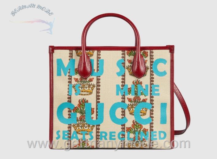 کیف مجلسی زنانه گوچی ایتالیا GUCCI Kleiner Gucci 100 Shopper ‎659983 UKVFT 4873