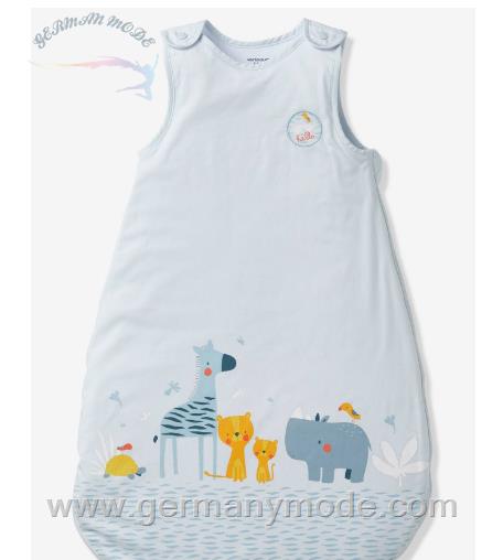 کیسه خواب تن پوش نوزاد ورت فرانسه Vertbaudet Sommerschlafsack Blauer Dschungel - hellblau