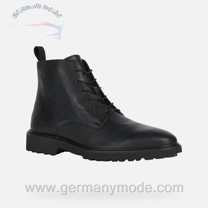 نیم بوت مردانه جی اوکس ایتالیا GEOX STIEFELETTEN AUS LEDER Cannaregio Herr Schwarz