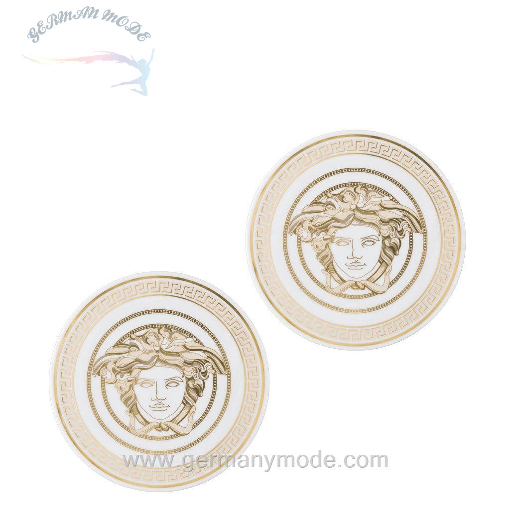 زیر لیوانی 2 تایی روزنتال ورساچه ایتالیا Rosenthal meets Versace Getränkeuntersetzer Medusa Gala Porzellan-Untersetzer 2er Set 2 tlg