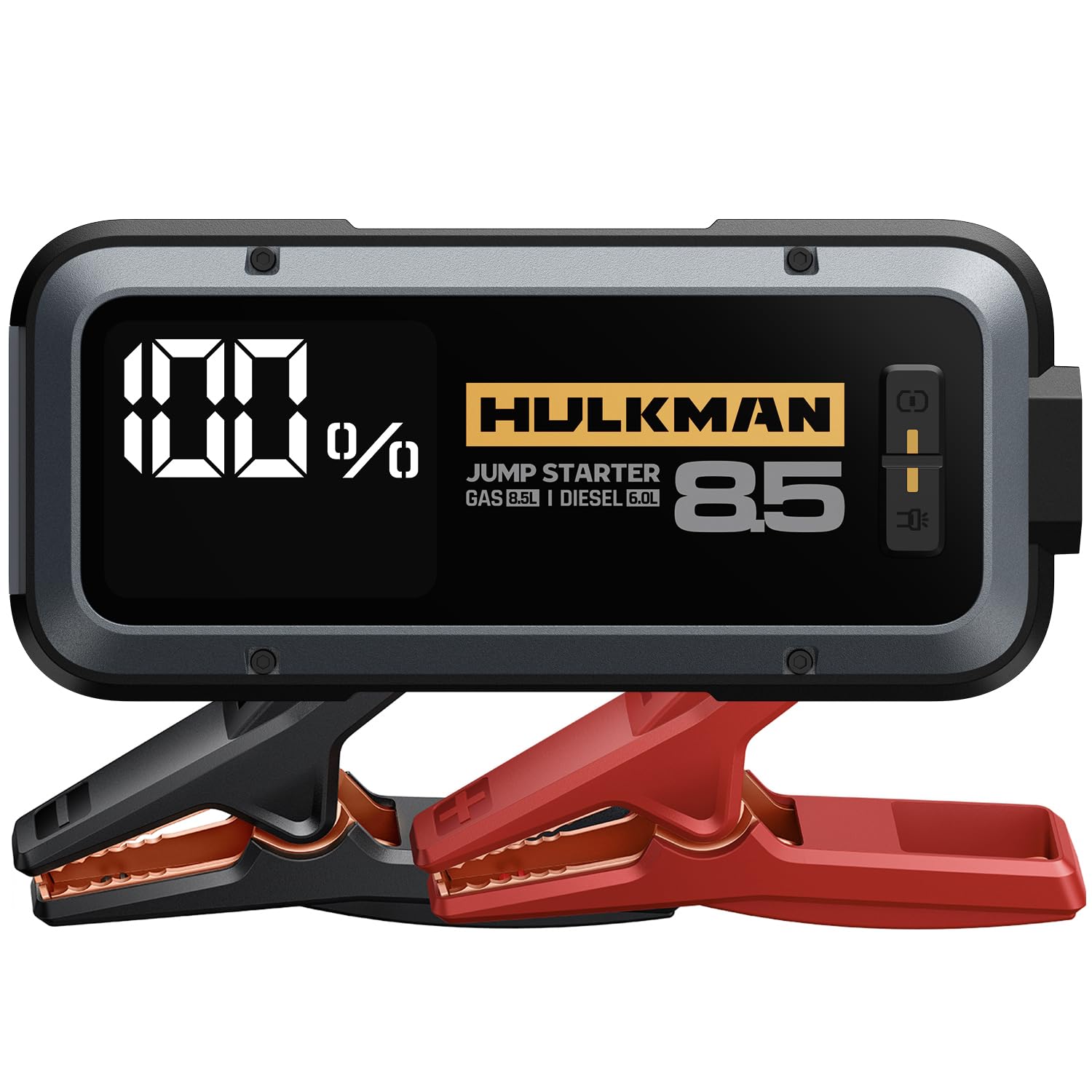 خرید از آمازون - پاوربانک HULKMAN Alpha 85 Jump Starter 2000A 20000mAh استارت خودرو برای موتورهای 8.5 لیتری بنزینی و 6 لیتری دیزلی با عملکرد تقویتی برای باتری کاملاً خالی جامپ استارتر قابل حمل لیتیوم 12 ولتی