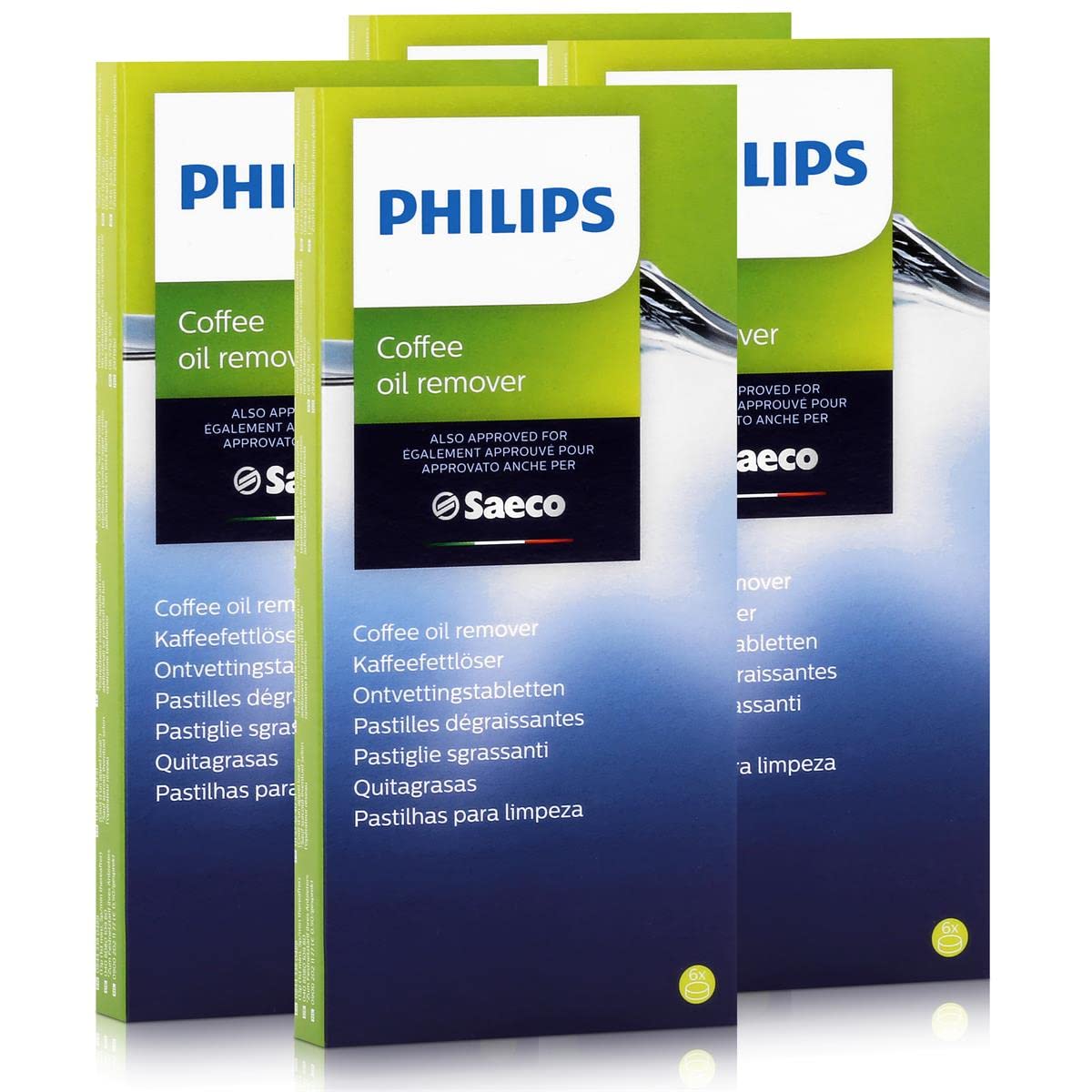 خرید از آمازون - پاک کننده چربی قهوه Philips Saeco CA6704/10 - 6 قرص 1.6 گرمی (بسته 4 عددی)