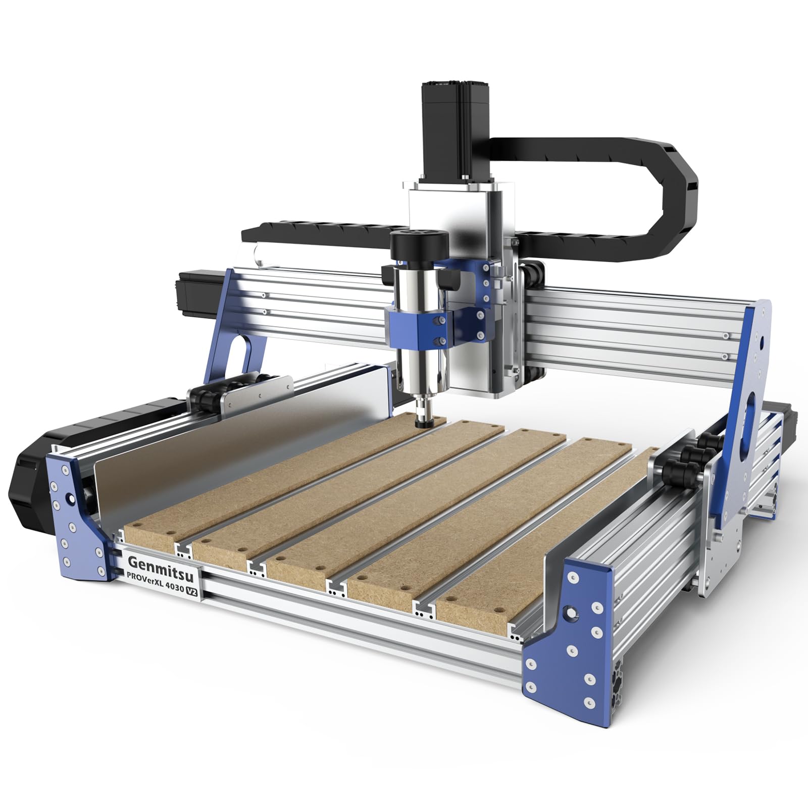 خرید از آمازون - دستگاه فرز CNC Genmitsu PROVerXL 4030 V2، دستگاه حکاکی 3 محوره بهبودیافته، با موتور حلقه بسته و پیچ توپ، ماشینکاری سریع برای فلز چوب، 400mm x 300mm x 110mm
