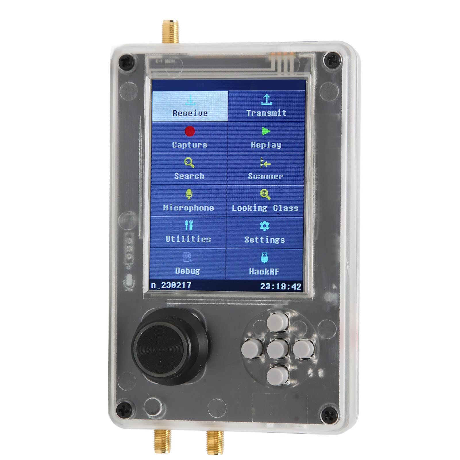 خرید از آمازون - Portapack H2 HackRF One RTL SDR Defined Radio, Software Defined Radio Kit صفحه نمایش 3.2 اینچی TFT با باتری 2000 میلی آمپر ساعتی گیرنده رادیویی SDR، سوکت آنتن SMA (میزبان، USB، آنتن)