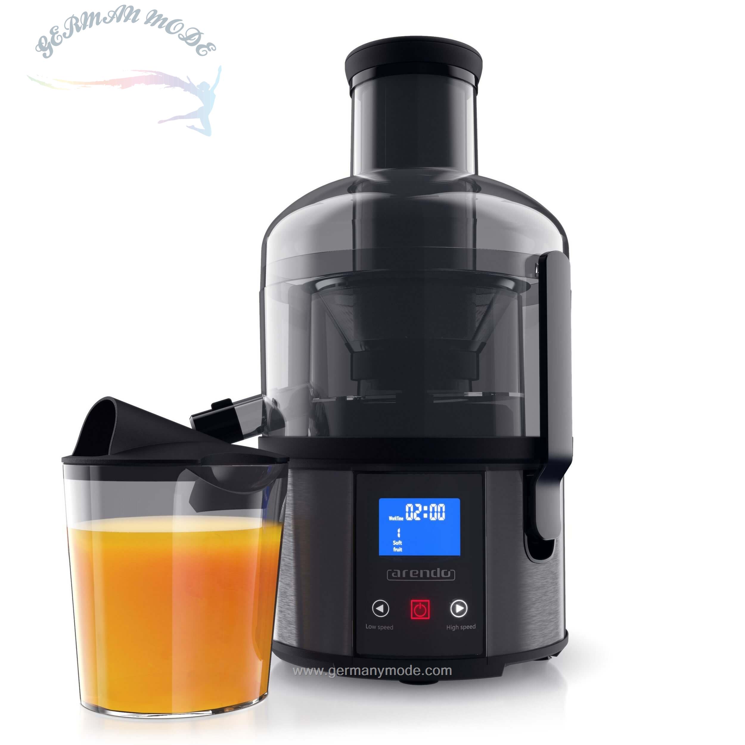 آبمیوه گیری آرندو آلمان Arendo Zentrifugenentsafter- Zentrifugalentsafter mit 5 Programmen Entsafter 800 W mit DC Motor