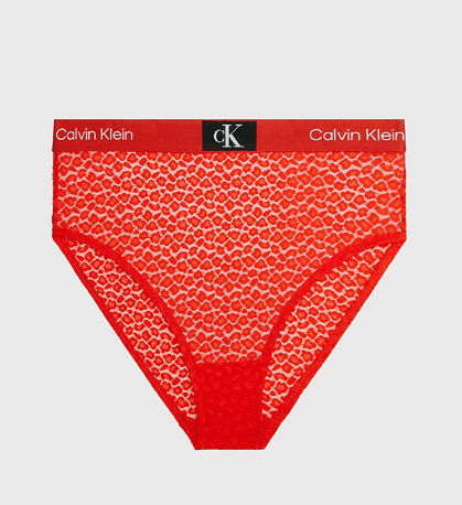 شورت بیکینی زنانه کلوین کلین آمریکا Calvin Klein Spitzen Bikinislip Mit Hoher Taille CK96 Hazard 000QF7177EXNZ