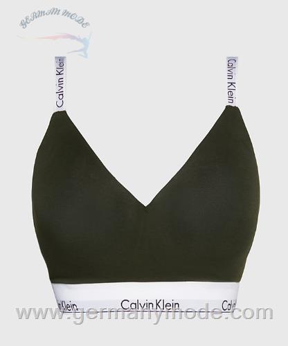 نیم تنه زنانه کلوین کلین آمریکا Calvin Klein Full Cup Bralette Modern Cotton Field Olive 000QF7060E9MD