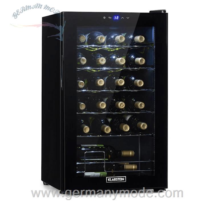 یخچال بطری سرد کن 63 لیتری کلارشتاین آلمان Klarstein Shiraz 24 Uno Weinkuhlschrank 24 Schwarz 67 Ltr