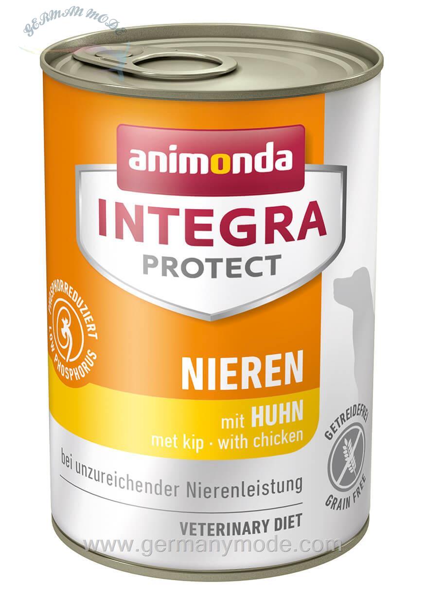 غذا مرطوب سگ دارای نارسایی مزمن کلیه آنیموندا آلمان Animonda Integra Protect Nieren 6x400g mit Huhn