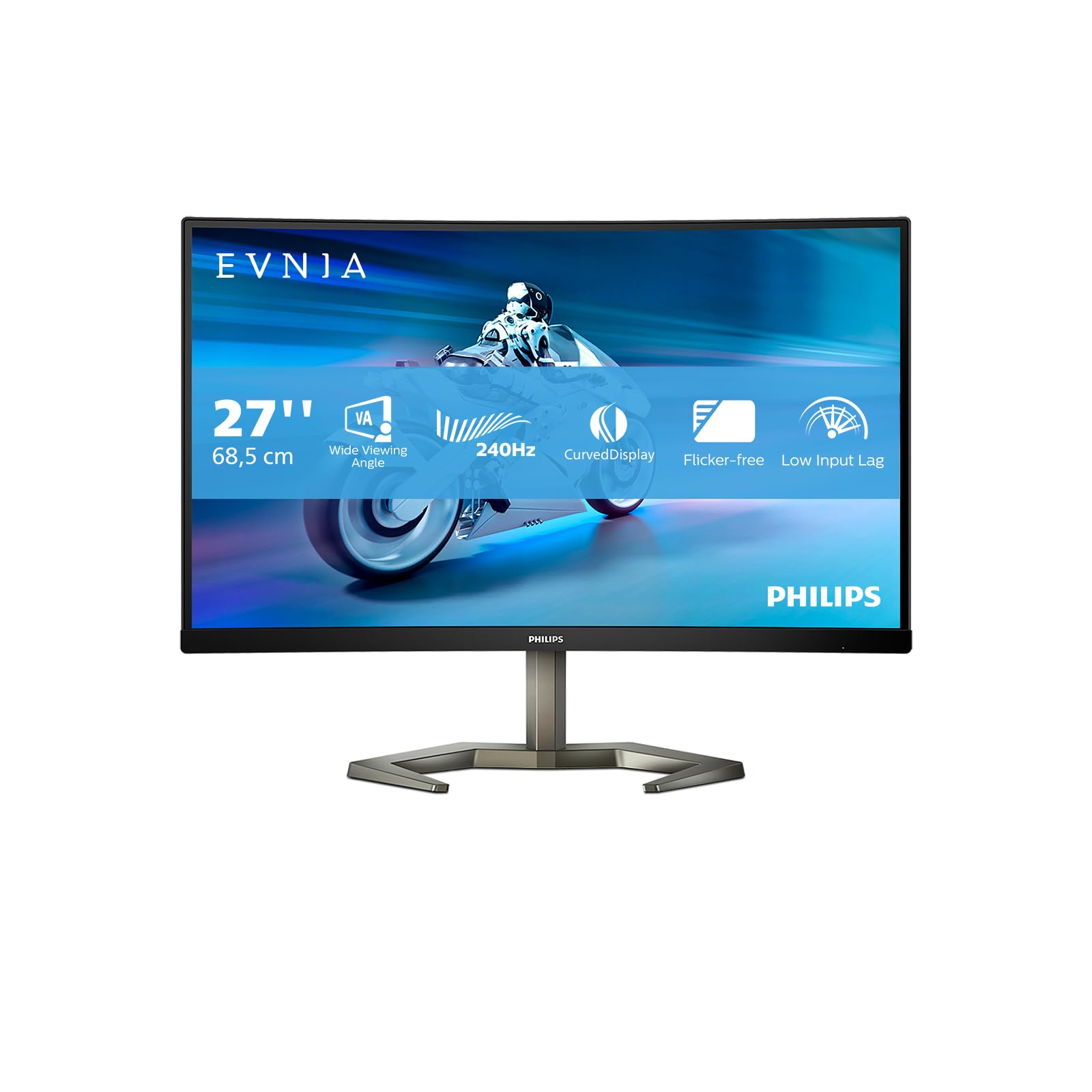 خرید از آمازون - PHILIPS 27M1C5200W - مانیتور گیمینگ 27 اینچی 240 هرتزی مشکی 27 اینچی خمیده FHD
