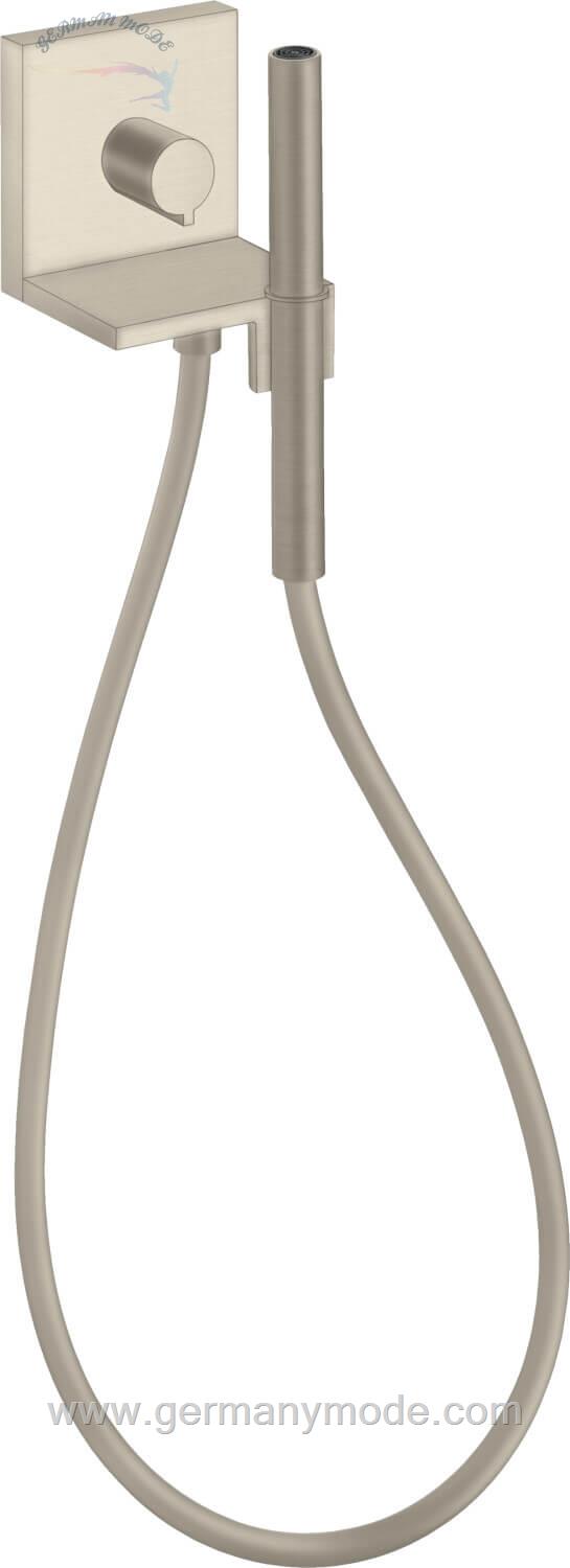 ست شیرآلات دوش تلفنی حمام هانس گروهه آلمان hansgrohe Axor ShowerSolutions Handbrausemodul 120 120 eckig 10651 brushed nickel 10651820