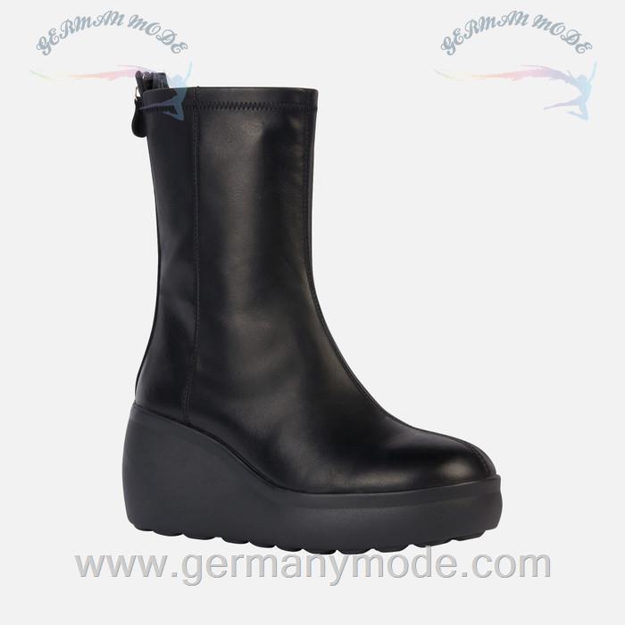 نیم بوت زنانه جی اوکس ایتالیا GEOX STIEFELETTEN MIT KEILABSATZ Spherica Ec9 Dame Schwarz