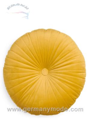 کوسن گرد اسنزا هلند ESSENZA Naina Senfgelb Dekokissen 40 cm