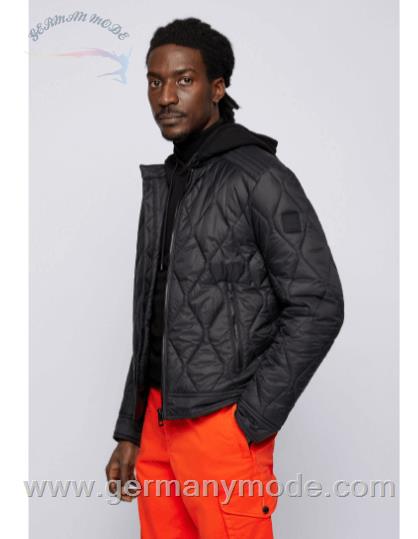کاپشن مردانه هوگو باس آلمان BOSS WATTIERTE SLIM-FIT BIKERJACKE MIT WASSERABWEISENDEM FINISH