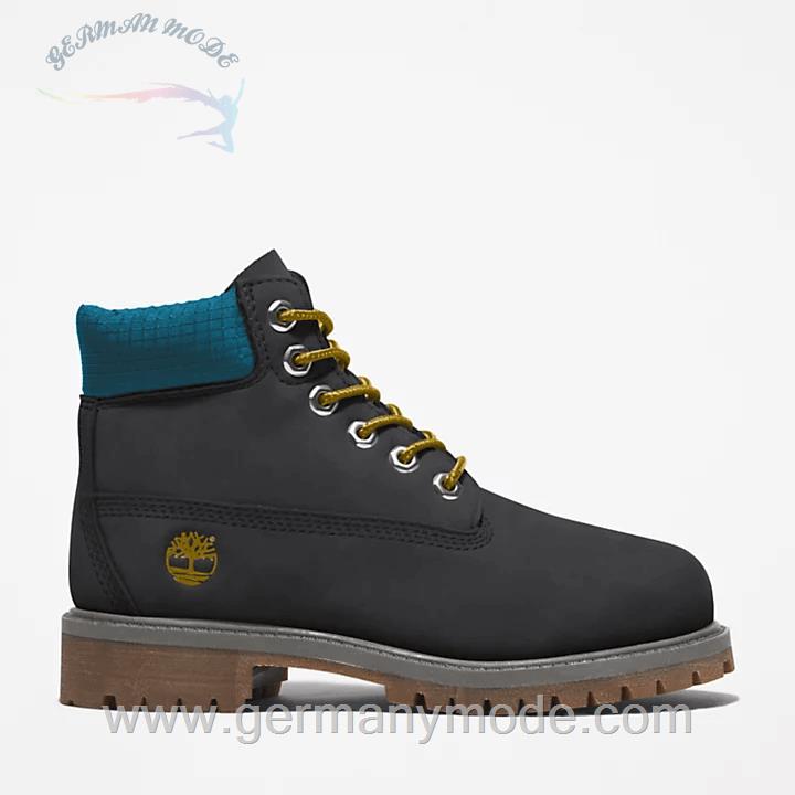 بوت ضد آب بچگانه تیمبرلند آمریکا TIMBERLAND PREMIUM 6 INCH BOOT FÜR JUGENDLICHE IN SCHWARZ BLAU