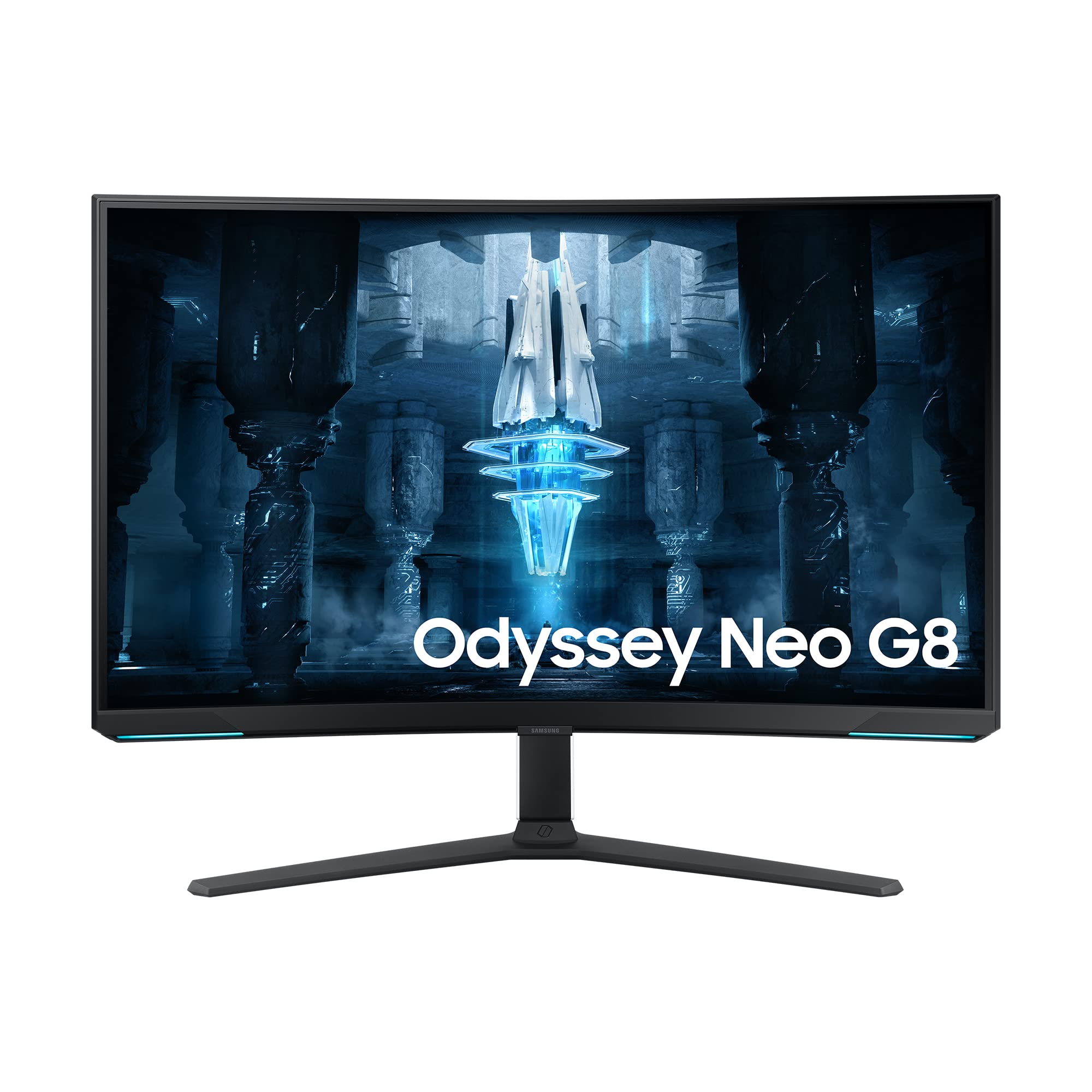 مانیتور گیمینگ سامسونگ اودیسه نئو G8 مدل S32BG850NP، 32 اینچ، پنل VA، وضوح 4K UHD، فناوری AMD FreeSync Premium Pro، نرخ تازه‌سازی 240 هرتز، منحنی