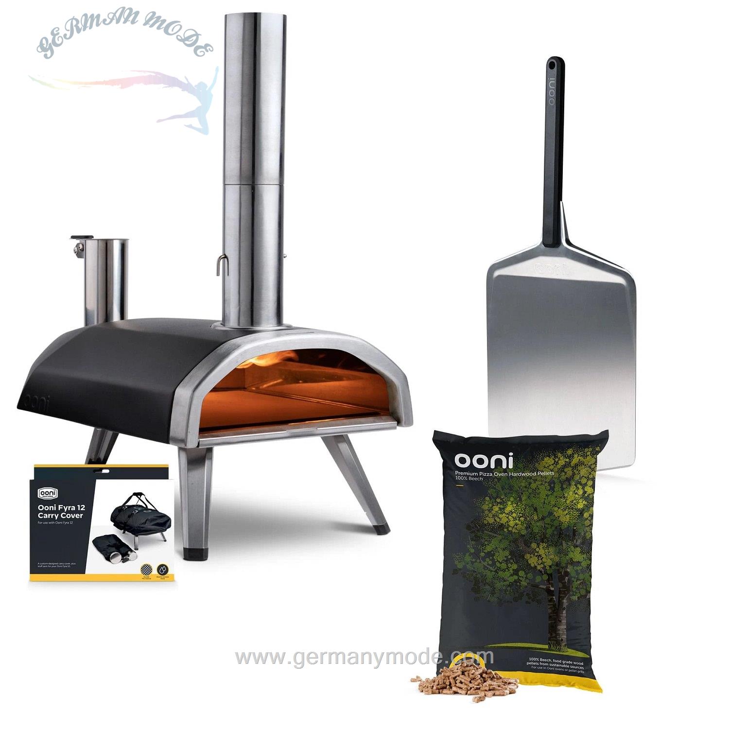 فر پیتزا ذغالی خانگی اونی اسکاتلند Ooni Fyra 12 Pizzaofen Paket Basis (4-tlg.)