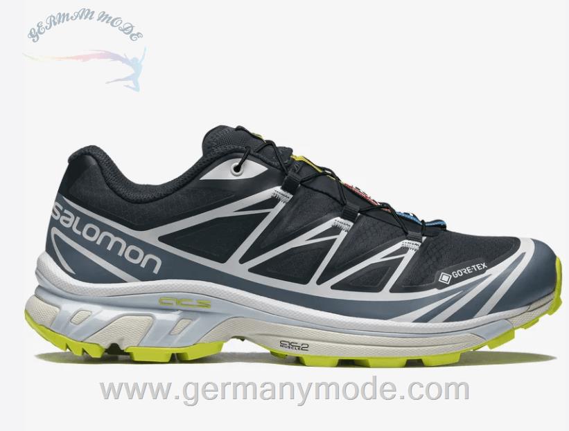کتانی اسپرت مردانه زنانه سالامون فرانسه SALOMON XT-6 GORE-TEX Sportliche Schuhe Unisex Night Sky / China Blue / Acid Lime