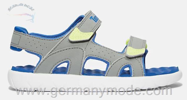 صندل نوجوان تیمبرلند آمریکا TIMBERLAND PERKINS ROW SANDALE MIT DOPPELRIEMEN FÜR KINDER IN GRAU