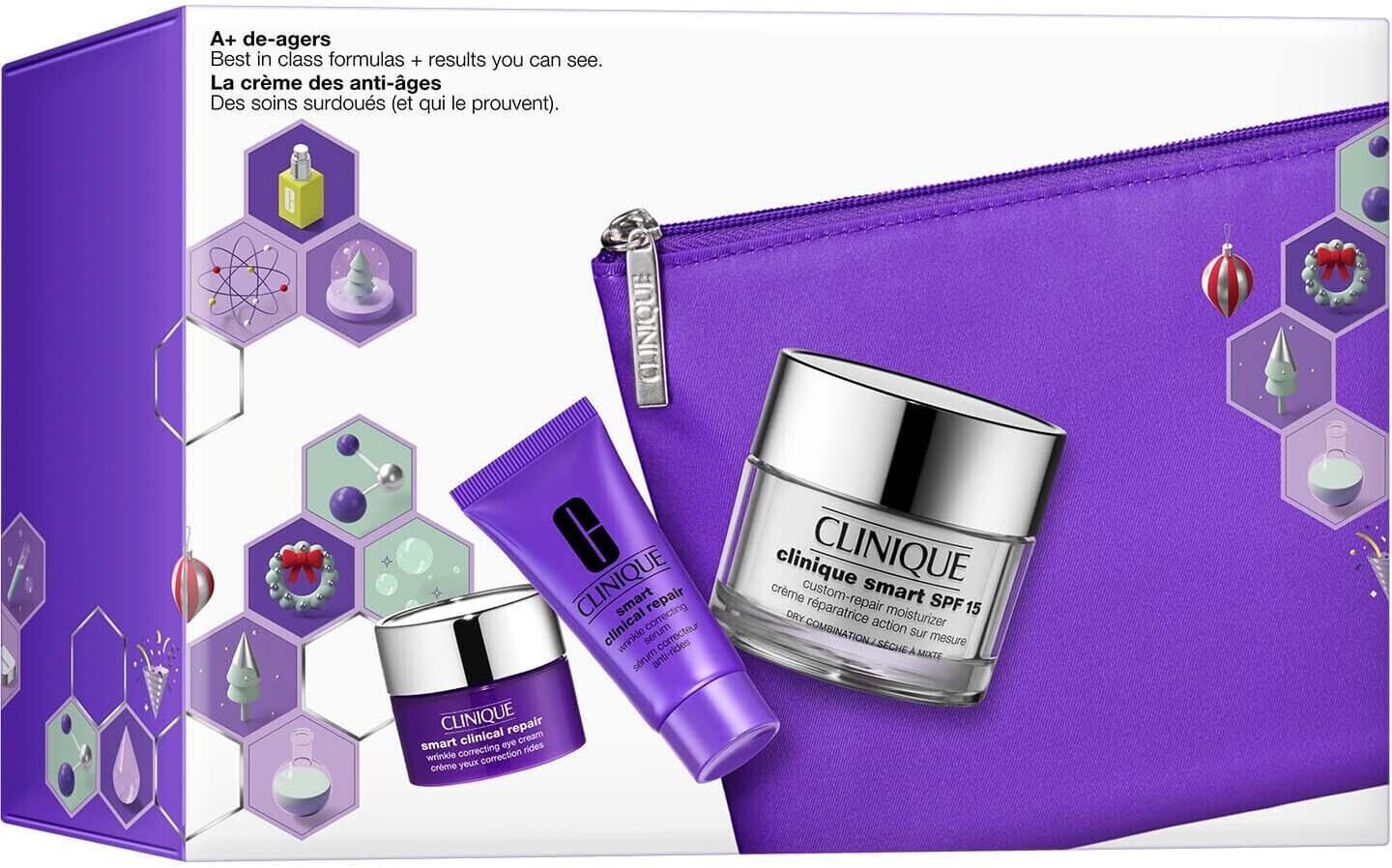 ست مراقبتی ترمیم کننده ضد چروک کلینیک آمریکا Clinique A+ de-agers Set 5-10-50ml (4pcs.)